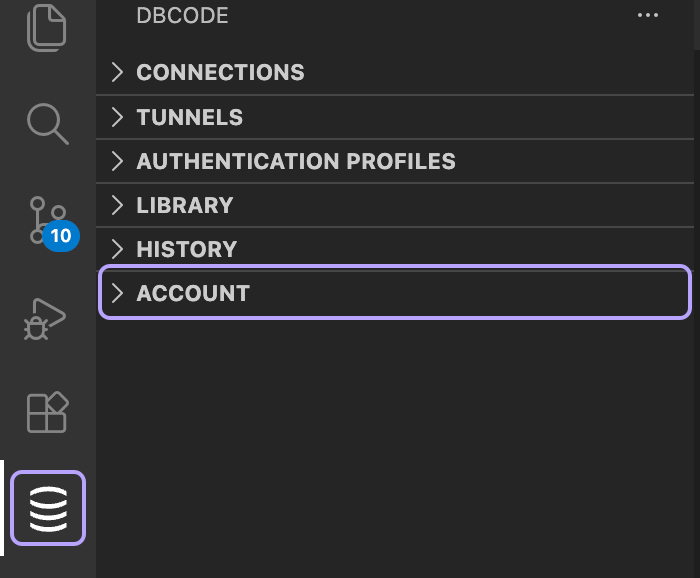 Account Tab