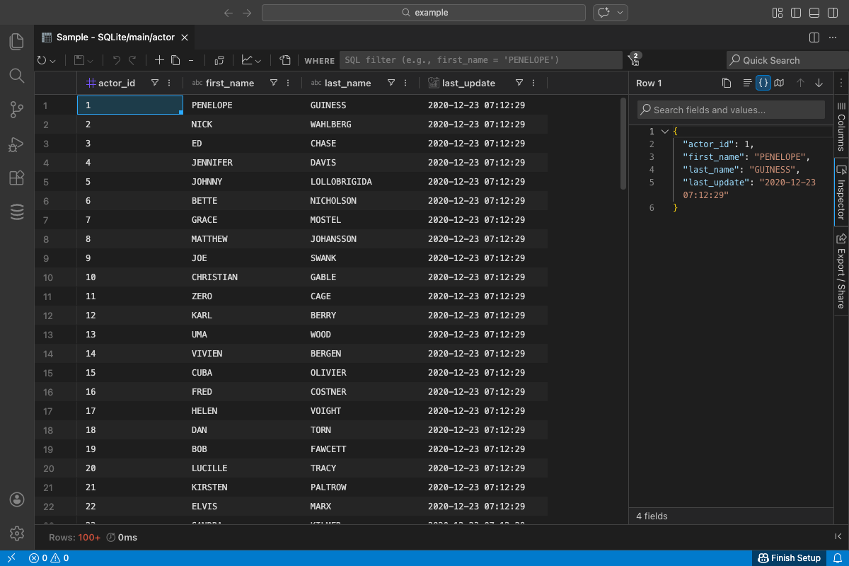 Inspector JSON View