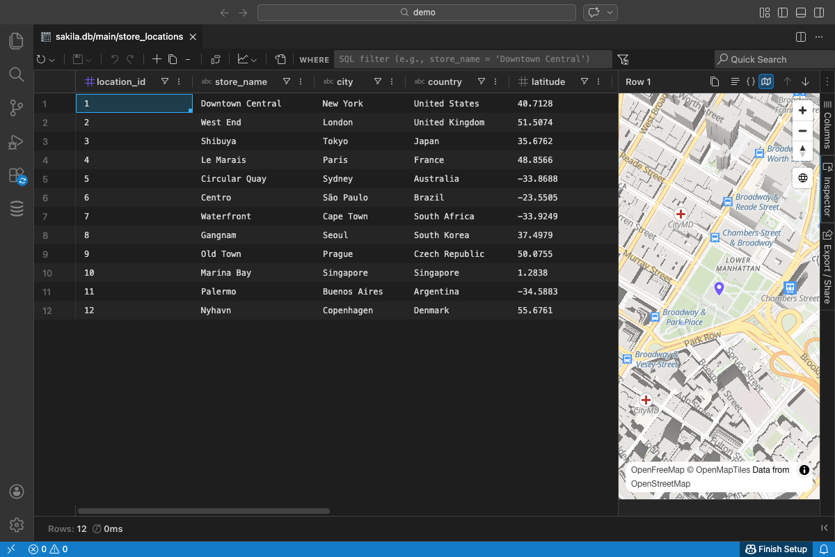 Inspector Map View