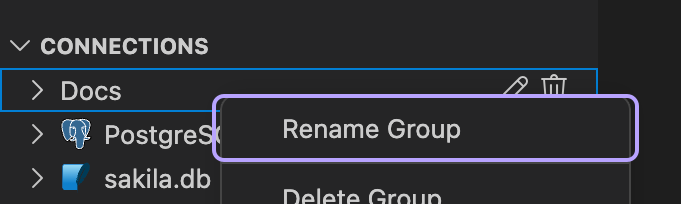 Rename group option