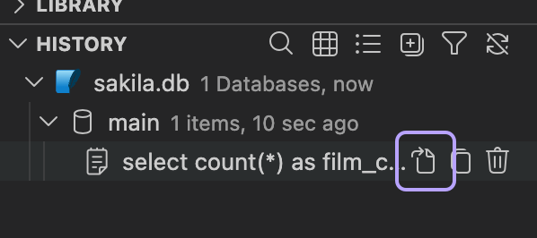 Re-run a saved query