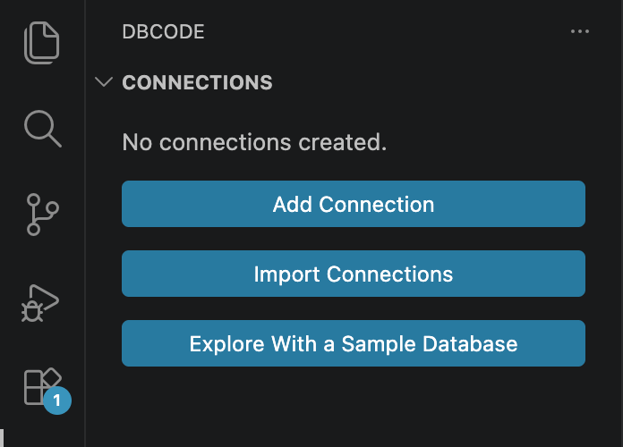 Sample Database option
