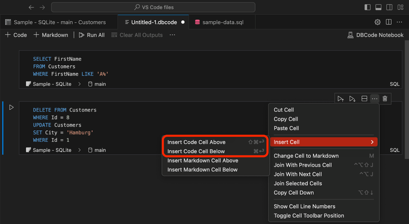 Add from More Actions