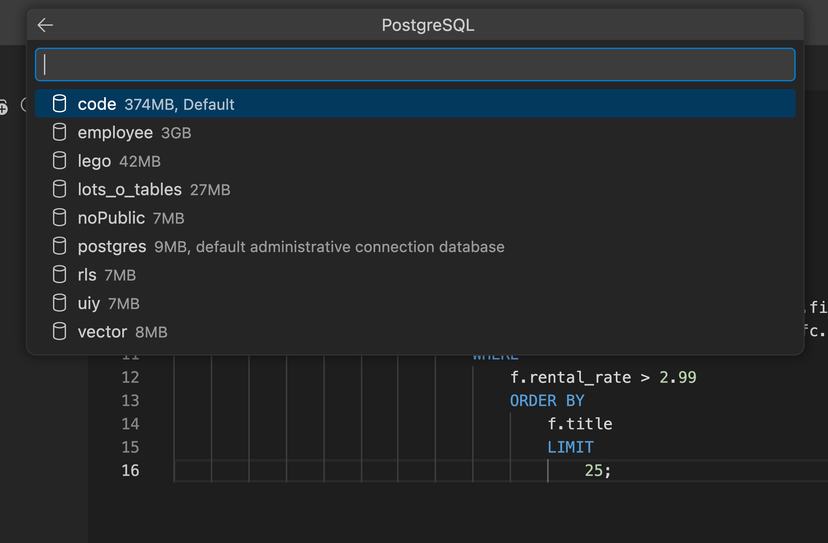 Switching database connections