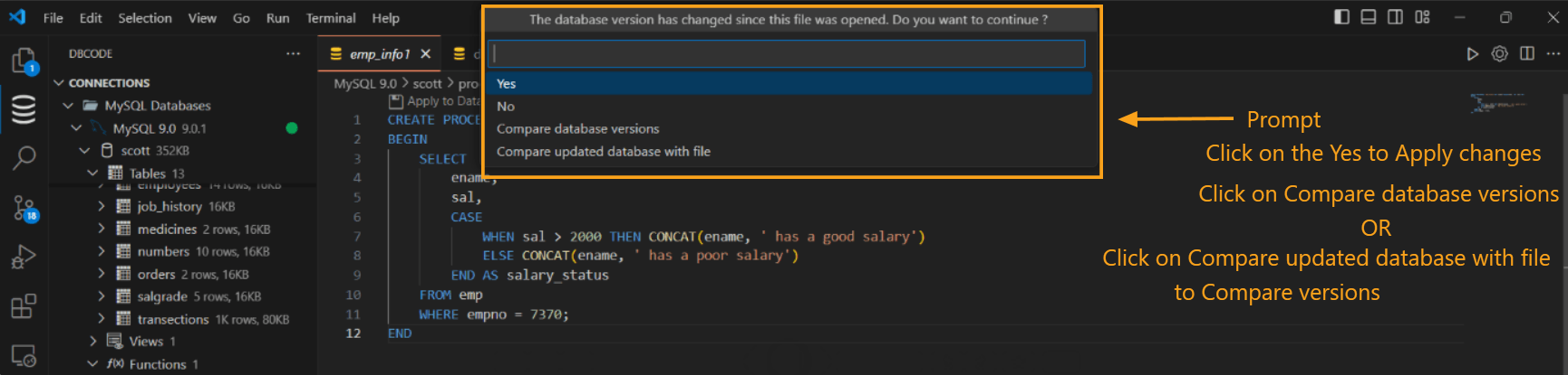 Conflict detection dialog