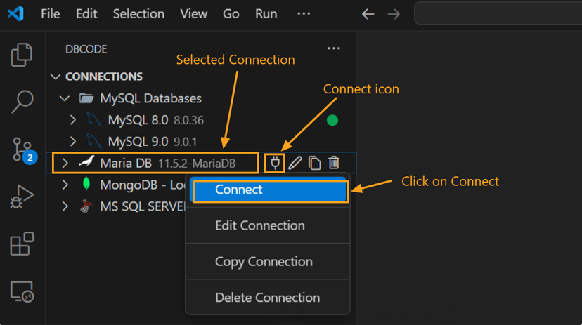Connect to database