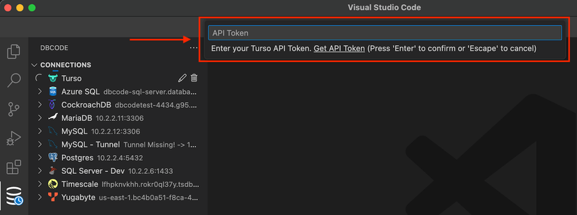 Enter credentials