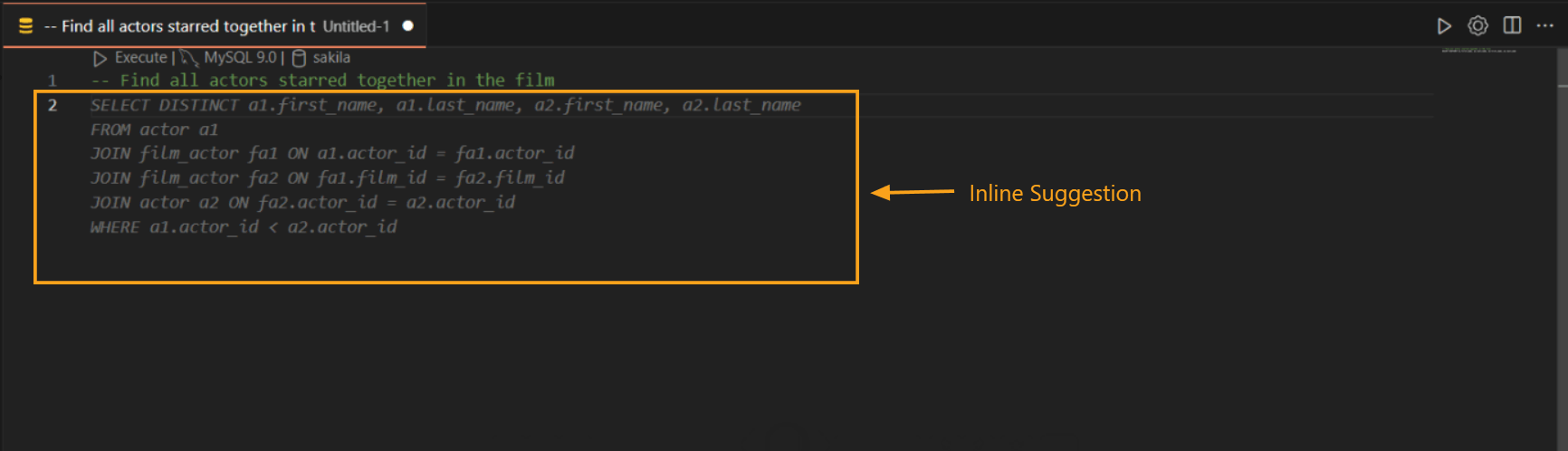 inline completion