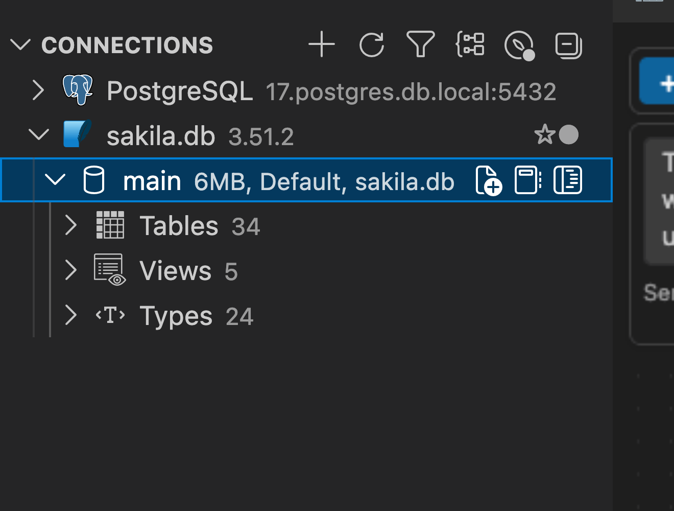 Opening a new SQL file