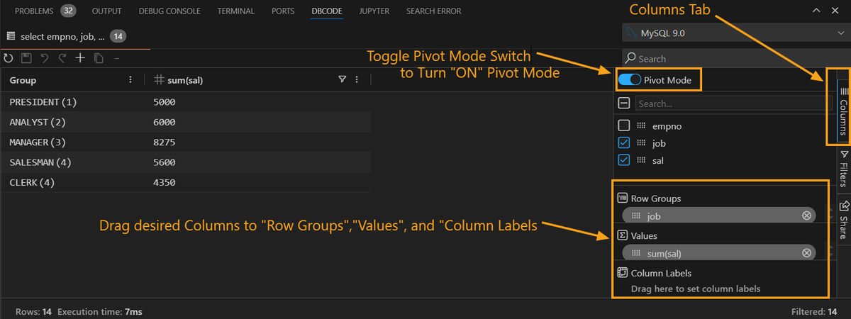 pivot mode