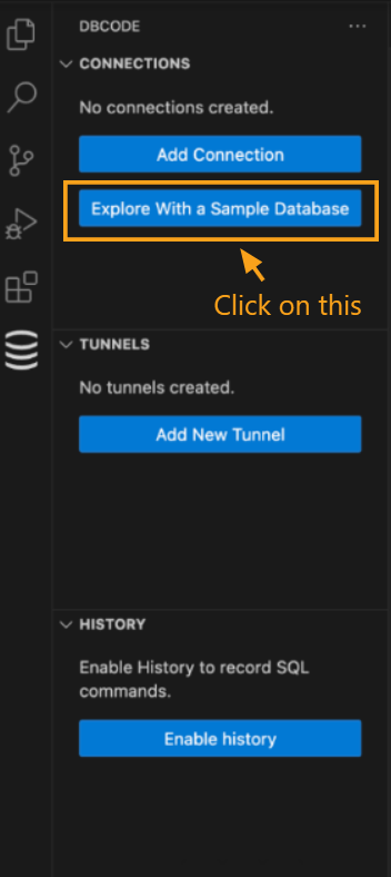 Sample Database option