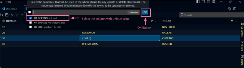 Save changes dialog