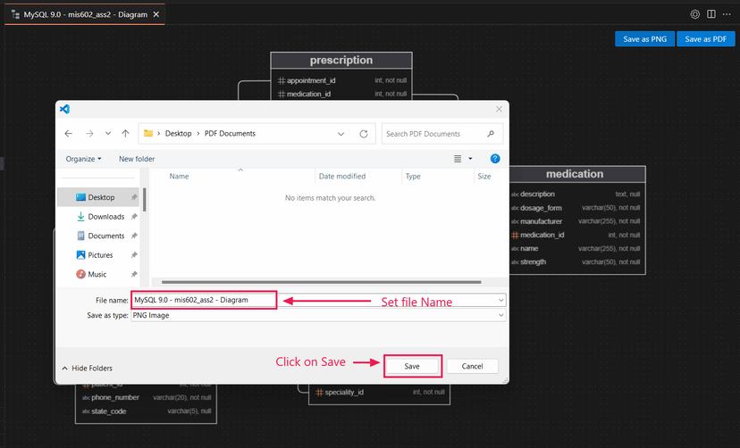 File save dialog