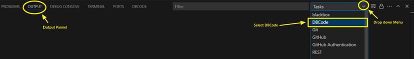 Selecting DBCode output