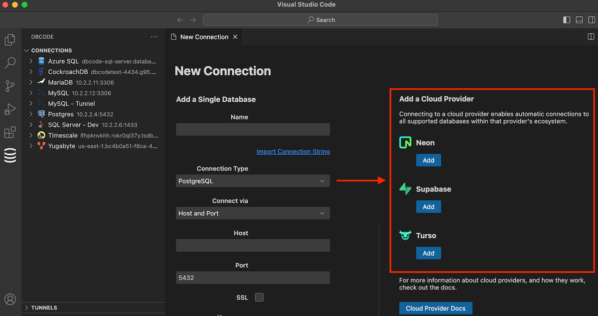 Select cloud provider