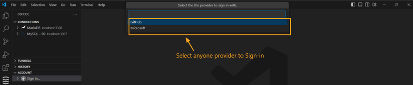 Select Authentication Provider