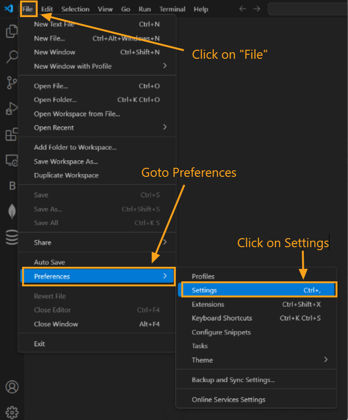 VS Code settings