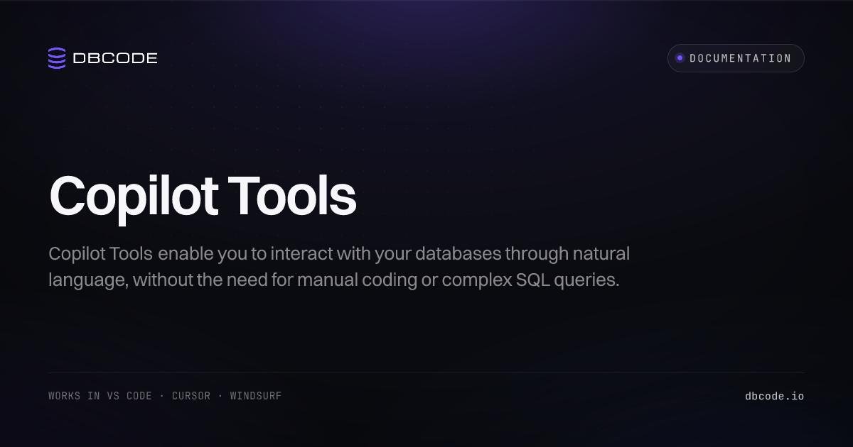 Copilot Tools | DBCode