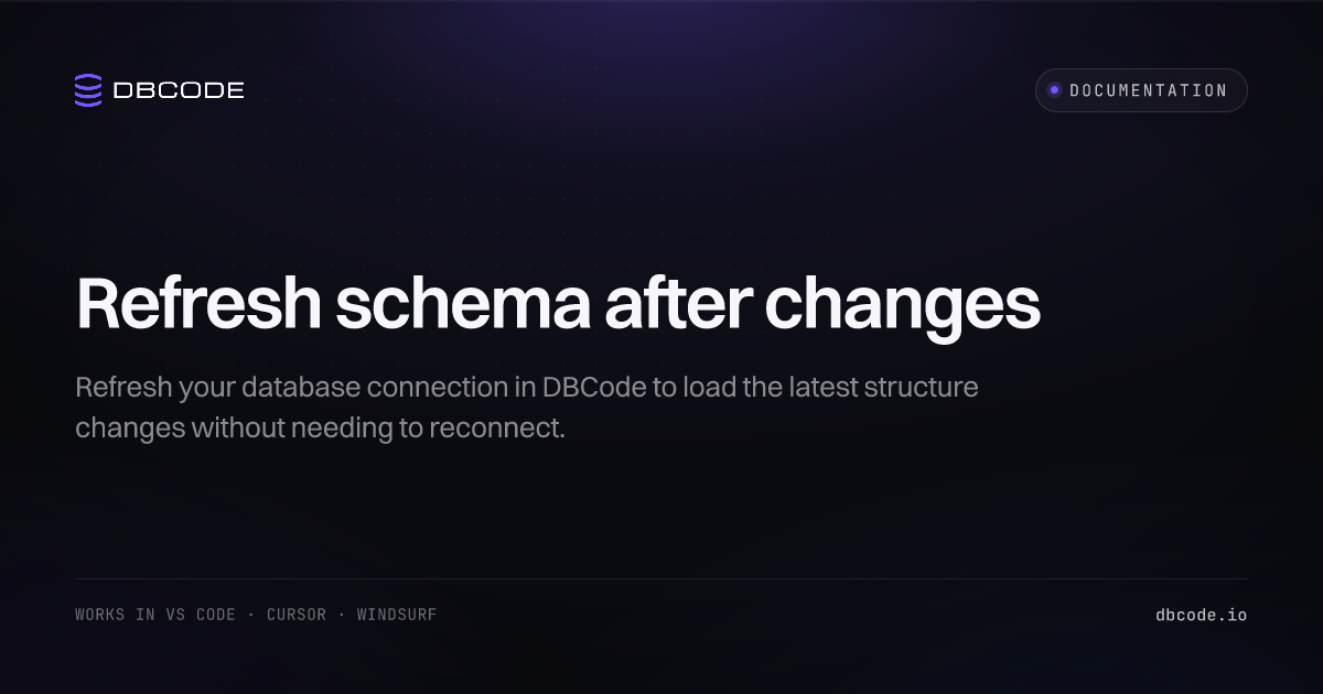 Refresh | DBCode