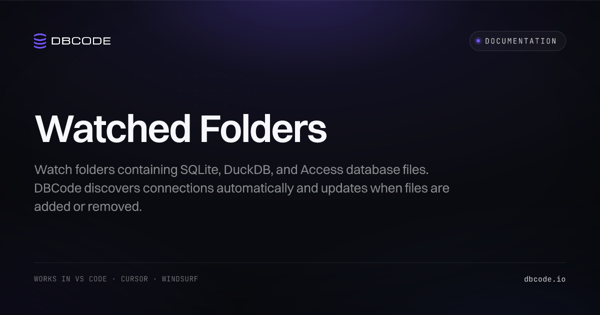 Watched Folders | DBCode
