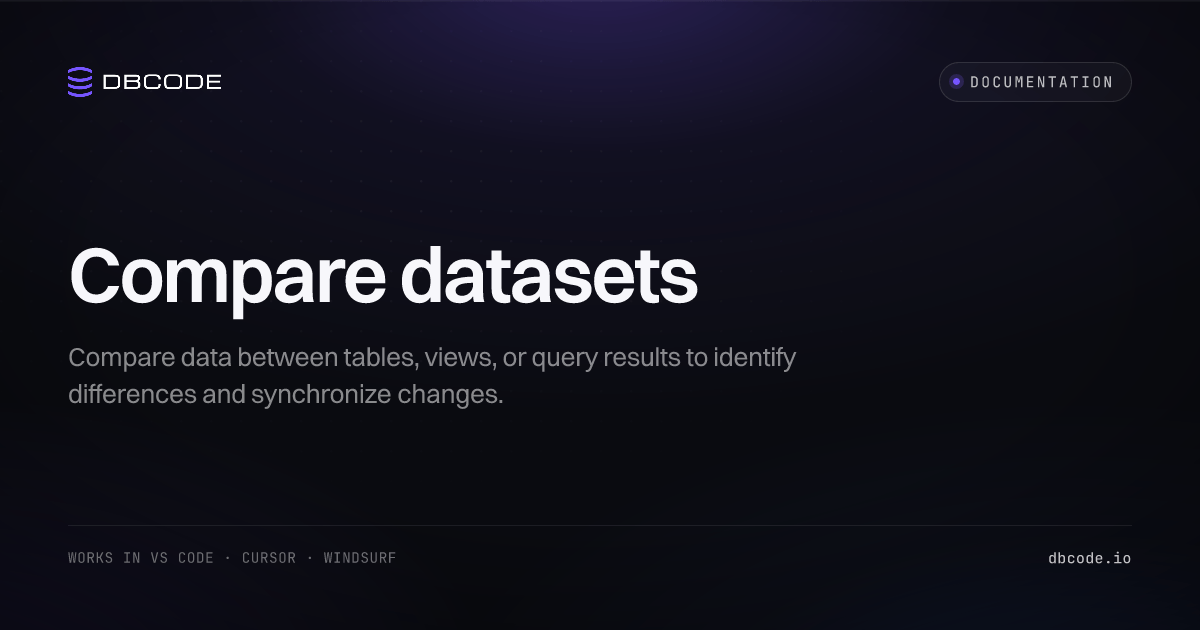Compare | DBCode