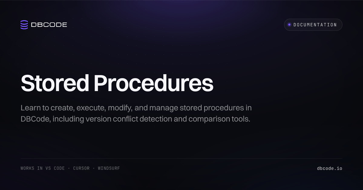 Stored Procedures | DBCode