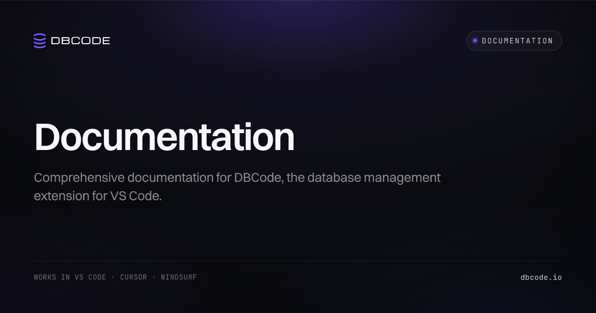 Documentation | DBCode