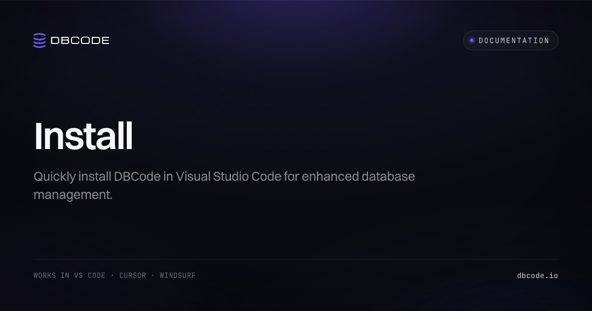 Install | DBCode