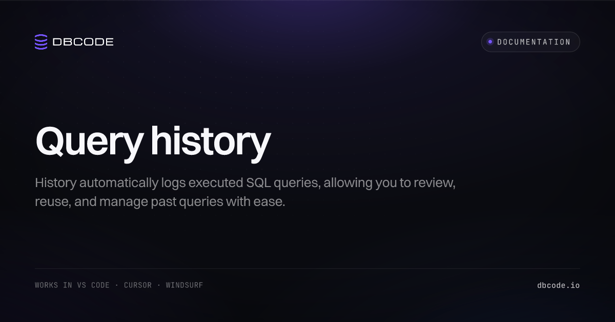History | DBCode