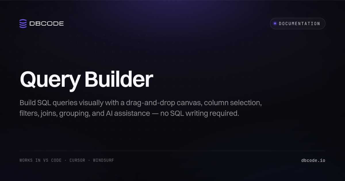 Query Builder | DBCode